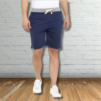 mens-knee-length-bermuda-shorts-brand-copy-100-fine-cotton-navy-blue