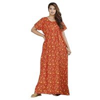 womens-soft-pure-cotton-half-sleeve-nighties-set-of-3-greenredblue-free-size