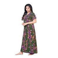 womens-soft-pure-cotton-half-sleeve-nighties-set-of-3-mustard-yellowgreenviolet-free-size