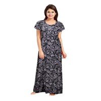 womens-soft-pure-cotton-half-sleeve-nighties-set-of-3-greengreyblue-free-size