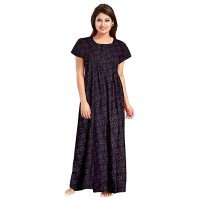 womens-soft-pure-cotton-half-sleeve-nighties-set-of-3-blueblackmaroon-free-size