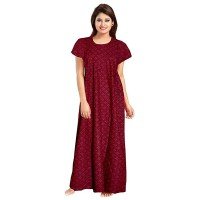 womens-soft-pure-cotton-half-sleeve-nighties-set-of-3-blueblackmaroon-free-size