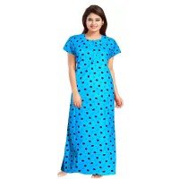 womens-soft-pure-cotton-half-sleeve-nighties-set-of-3-blueaqua-bluebrown-free-size