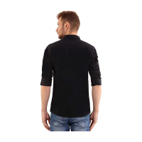 men-solid-casual-spread-shirt-in-black