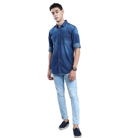 mens-dark-blue-denim-faded-shirts
