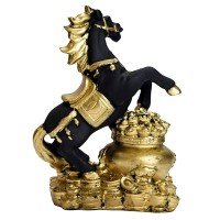 kaprila-craft-horse-statue-decorative-showpiece-black-gold