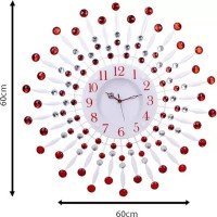ecraftindia-analog-60-cm-x-60-cm-wall-clock-red-with-glass-standard