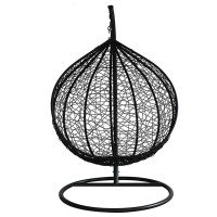 single-seater-iron-frame-swing-chair-brown-beige