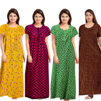 womens-cotton-printed-regular-nightymaxi-night-dress-pack-of-4-free-size-pink-yellow-grey-brown