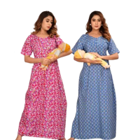 womens-maternitynursing-nighty-maxi-night-dress-pack-of-2-free-size-blue-pink