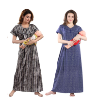 womens-maternitynursing-nighty-maxi-night-dress-pack-of-2-free-size-black-blue