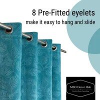 shiny-velvet-door-curtain-set-of-3-7-feet-aqua-blue