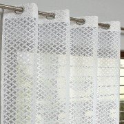 Criss cross Net Curtain White (Pack of 6, 5x4 feet)