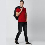 Men Black Pattern Slim Fit Jeans