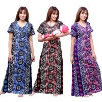 womens-maternity-feeding-nighty-set-of-3bluebrownpurple-free-size