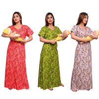 womens-maternity-feeding-nighty-set-of-3-peachgreenpink-free-size