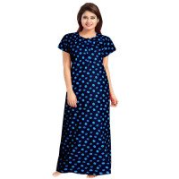 womens-soft-pure-cotton-half-sleeve-nighties-set-of-3-blueaqua-bluebrown-free-size