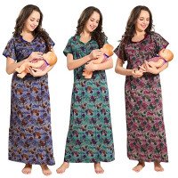 womens-maternity-feeding-nighty-set-of-3-bluegreenpurple-free-size