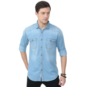 Men's Slim Fit Denim Shirt