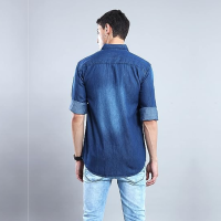 mens-dark-blue-denim-faded-shirts