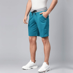 Men’s Knee Length Bermuda Shorts Brand Copy 100% Fine Cotton, Teal