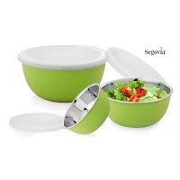 Microwave Safe Bowl with Lids - Polypropylene Utility Container  (Green)