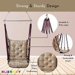 Swingzy Single Seater Soft Leather Velvet Hanging Swing For Adults  (Beige,Free Hanging Accessories)