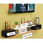 WOODEN TV Wall Set top box stand  (Medium Density Fiber)