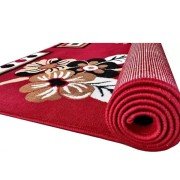 BhCarpet Red Acrylic Carpet  (150 cm, X 200 cm, Rectangle)