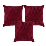 Geometric Cushions & Pillows Cover  (Pack of 5, Maroon)