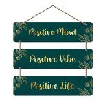 Artvibes Positive Quotes Wooden Wall Hanger for Home Decor