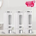 Wall Mounted Liquid Soap Dispenser ( White, Combo of 3)