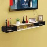 WOODEN TV Wall Set top box stand  (Medium Density Fiber)