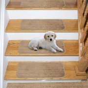 Non Slip Stair Mats ( Beige, Set of 12 )