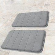 Memory Foam Bath Mat (Set of 2, Non-Slip, Rapid Water Absorption )