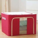 Nirgun Empex  Fabric Foldable Storage Box(Red)