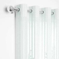 Elegant Transparent  Door Curtain (Set of 4, 7 Feet, White)