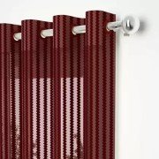 Elegant Transparent Door Curtain (Set Of 3, 9 Feet , Maroon)