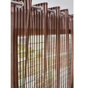 Elegant Transparent window Curtain (Set Of 6, 5 feet, Brown)