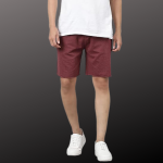 Men’s Knee Length Bermuda Shorts Brand Copy 100% Fine Cotton, Maroon