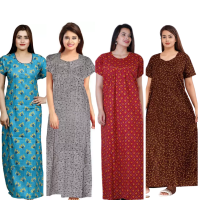 womens-cotton-printed-regular-nightymaxi-night-dress-pack-of-4-free-size-red-grey-blue-brown