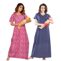 womens-maternitynursing-nighty-maxi-night-dress-pack-of-2-free-size-blue-pink