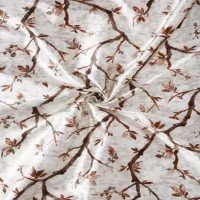 Long crush printed Door Curtain (Set Of 4, 7 feet, Brown)
