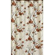 Long crush printed Window Curtain (Set Of 5, 5 feet, Brown)