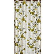 Long crush printed Window Curtain (Set Of 5, 5 feet, Green)