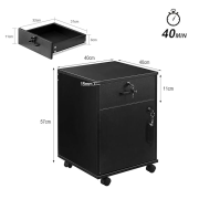 Bed Side Table Black color