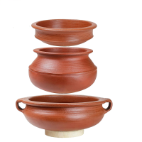 clay-combo-serving-pot-l-rice-potsclay-potm-combo-3pcs-brown-with-free-ash-powder