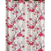 Long crush printed Window Curtain (Set Of 5, 5 feet, Pink)