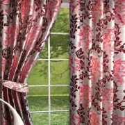 Knitting Long Door Curtain (Set of 3, 9 Feet, Pink)