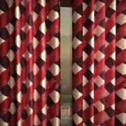 Knitting Long Door Curtain (Set of 3, 9 Feet, Maroon)